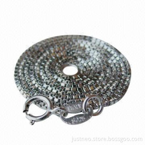 925 sterling silver box chain necklace